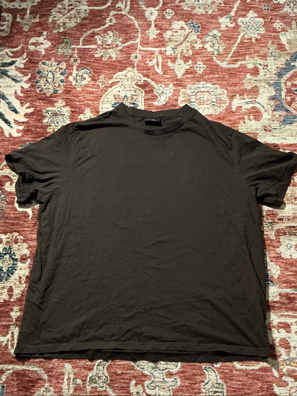 Dark Brown Men's Crew Neck T-Shirt - Classic Basic